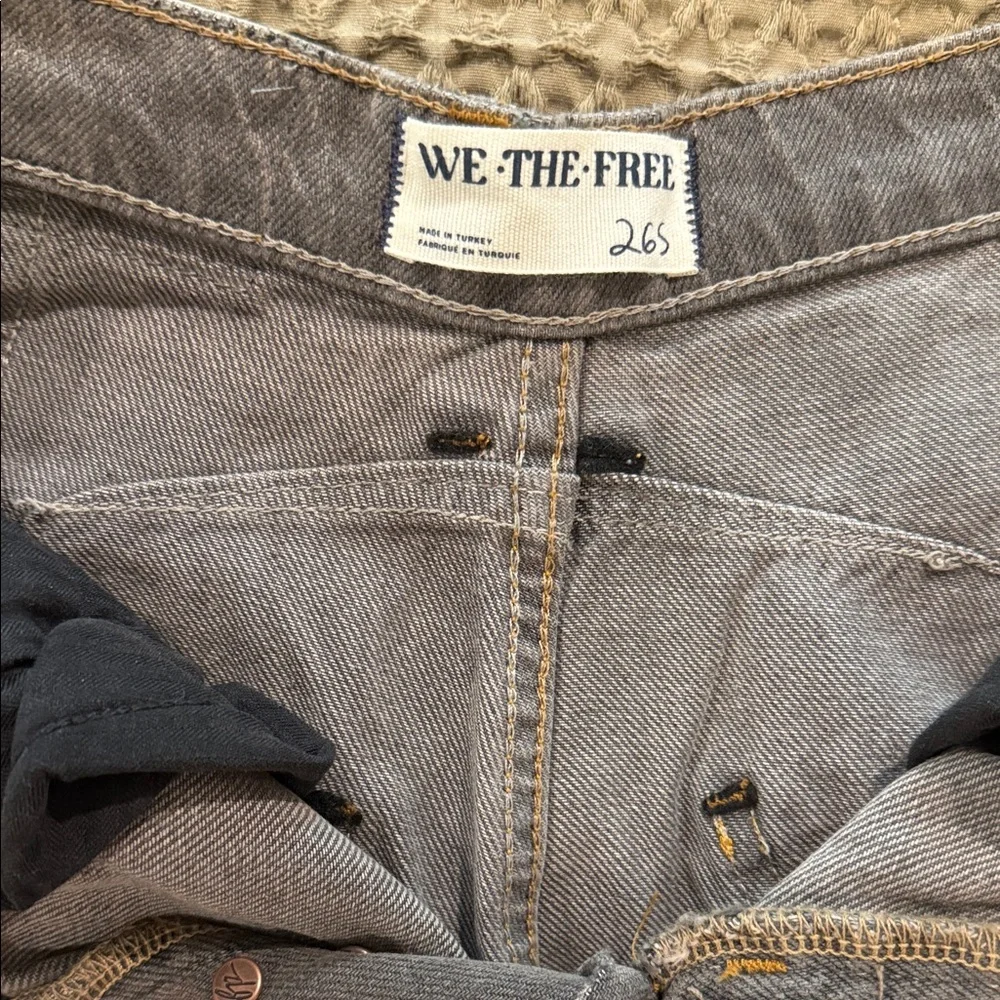 Free People good luck mid rise barrel leg jeans in archive grey - Picture 7 of 7